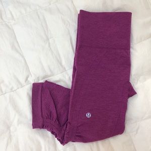 Lululemon In the Flow Crop Leggings Size 4 Purple